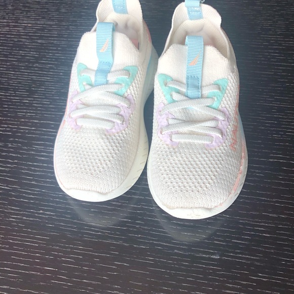 Nautica Other - Nautica White Kids Sneakers with Pastel Pink, Purple & Aqua Accents. Size 8